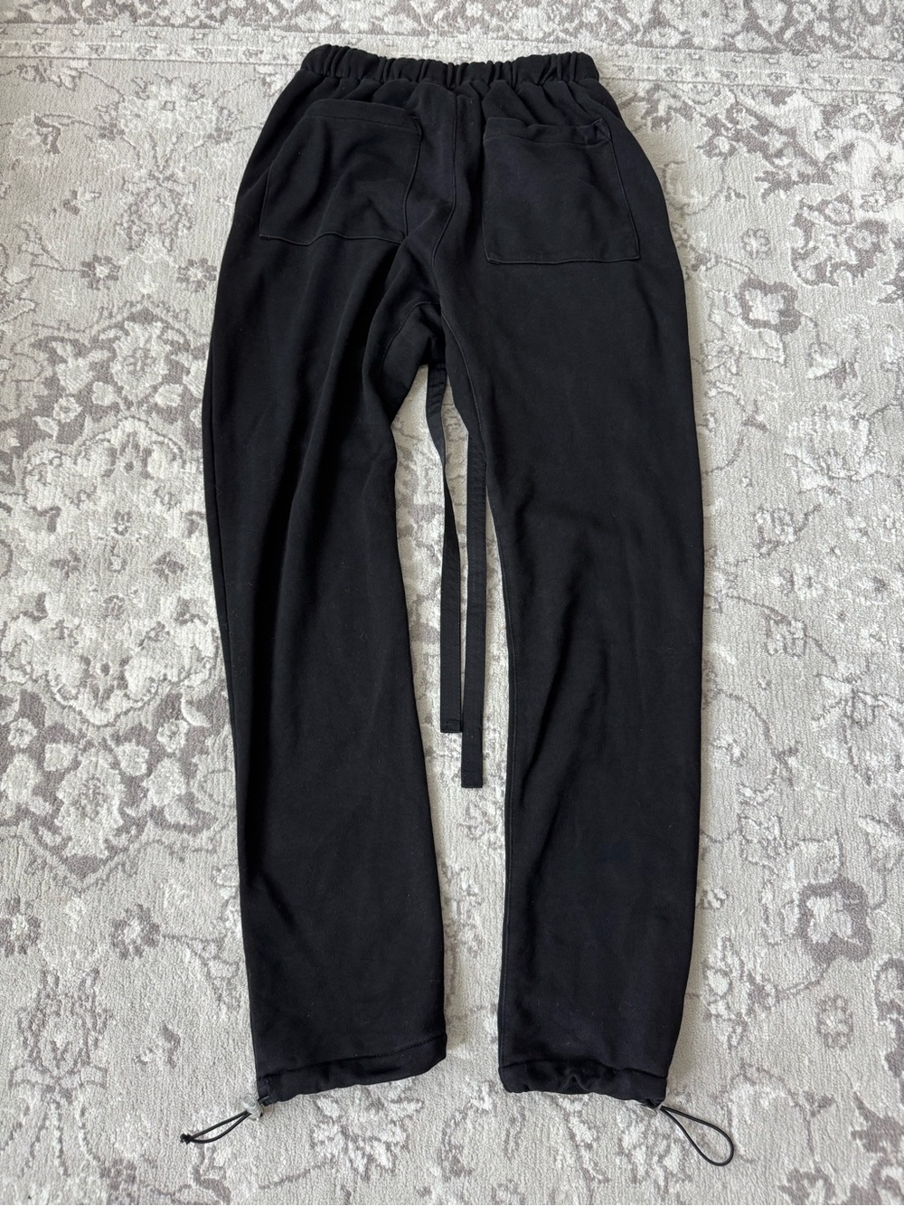 Fear of God Sixth Collection Black Drawstring 100% Cotton Jogger Pants - Size M - Picture 3 of 10